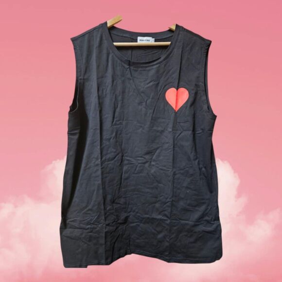 MagicMK Black Tank Pocket‎ Heart Size 2XL (4526) - Picture 1 of 2